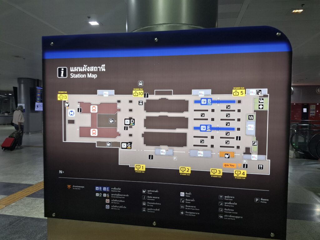 クルンテープ・アピワット駅のステーションマップの写真