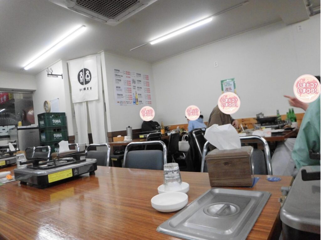 筆者がソウルの鍾路で訪れたサメチッの店内の様子を撮った写真