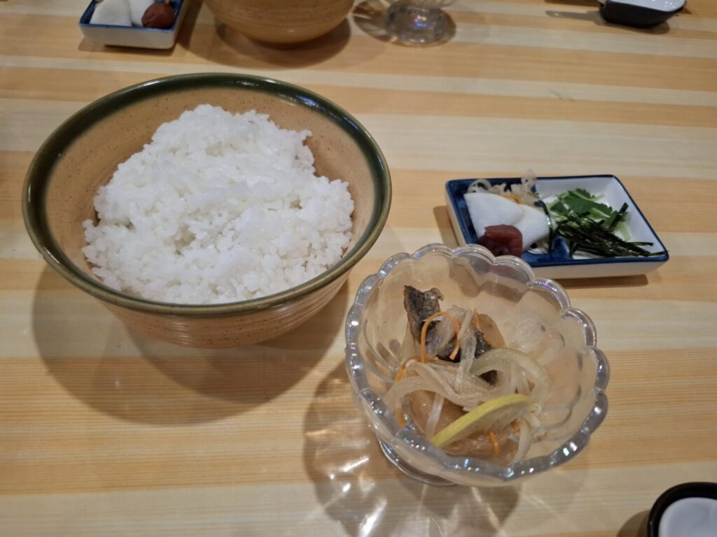 筆者が広島県の福山市の割烹魚勝で食べたうずみを撮った写真