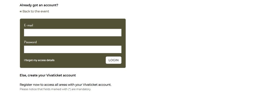 「最後の晩餐」のチケットを販売するcenacolo vinciano公式サイトでログイン時のアカウント情報入力画面のスクリーンショット