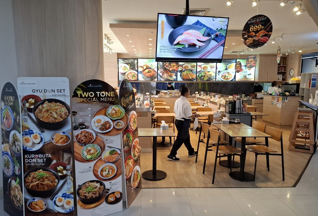 筆者が訪れたドンムアン空港にある回転ずし店の写真